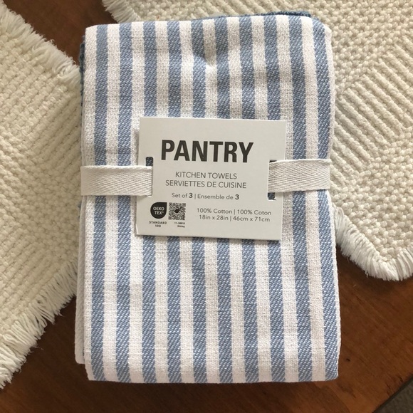 Pantry Blue and White Striped Kitchen Towels - Picture 1 of 4